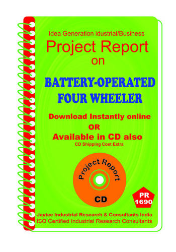 Battery Operated Four Wheeler manufacturing eBooK
