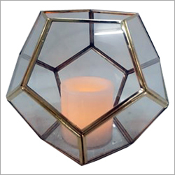 Geometric Glass Candle Lantern
