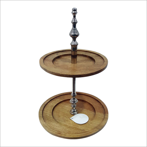 2 Tier Wooden Cake Stand