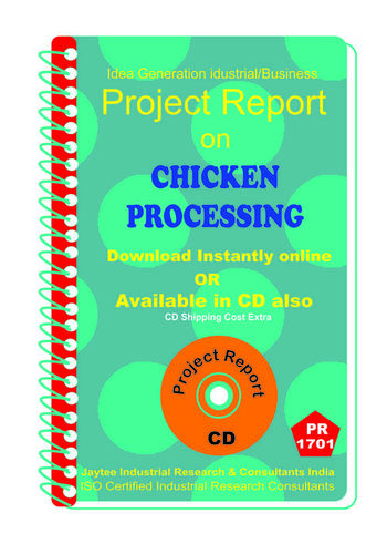 Chicken Processing manufacturing Project Report eBooK