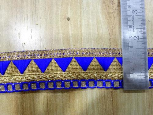 Maharani Lace - Fabric, One Sided, 1 Inch Width | Embroidered Pattern Design for Elegant Decorations and Crafts