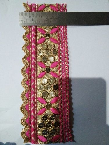 9mm Maharani Lace - Fabric, 9 mm Size | Embroidered, One-Sided Design Perfect for Elegant Crafting and Decoration