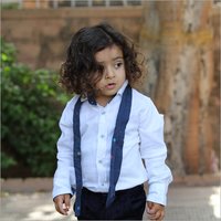 Kids Party Wear - Cotton, Long Sleeves, Ivory White | Eye-catchy Design, Skin Friendly, Seamless Stitch