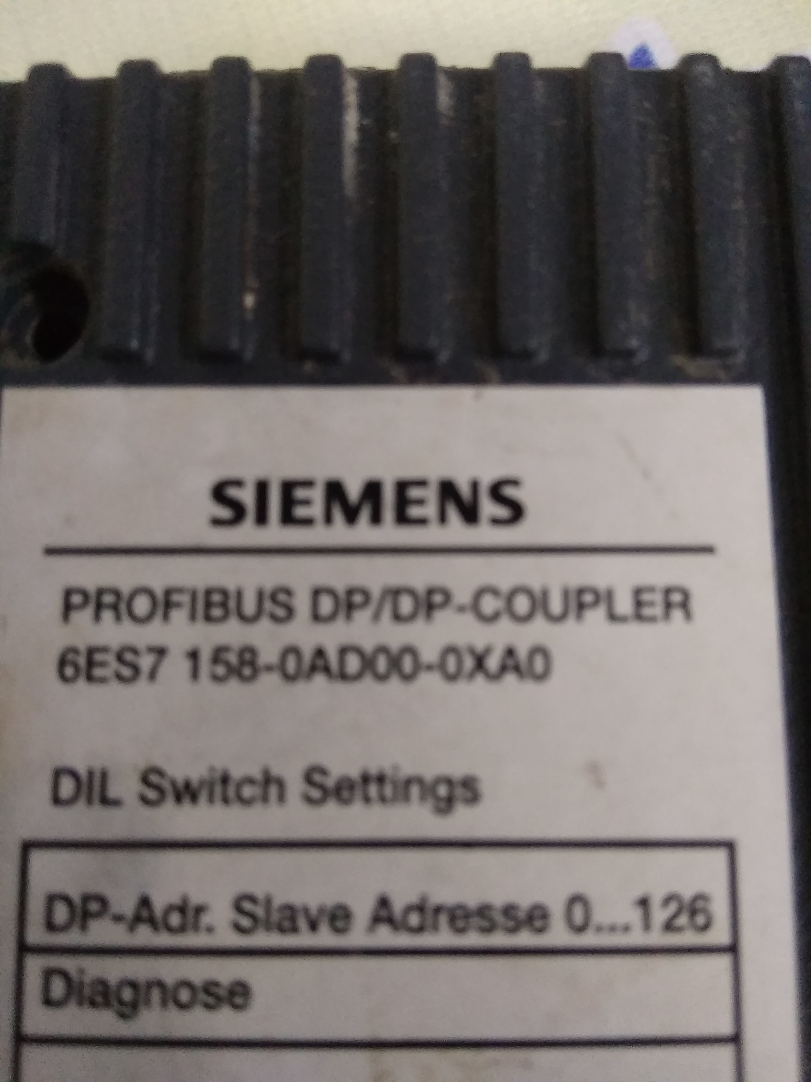 SIEMENS SIMATIC S7 PROFIBUS DP/DP-COUPLER  6ES7 158-0AD00-0XA0