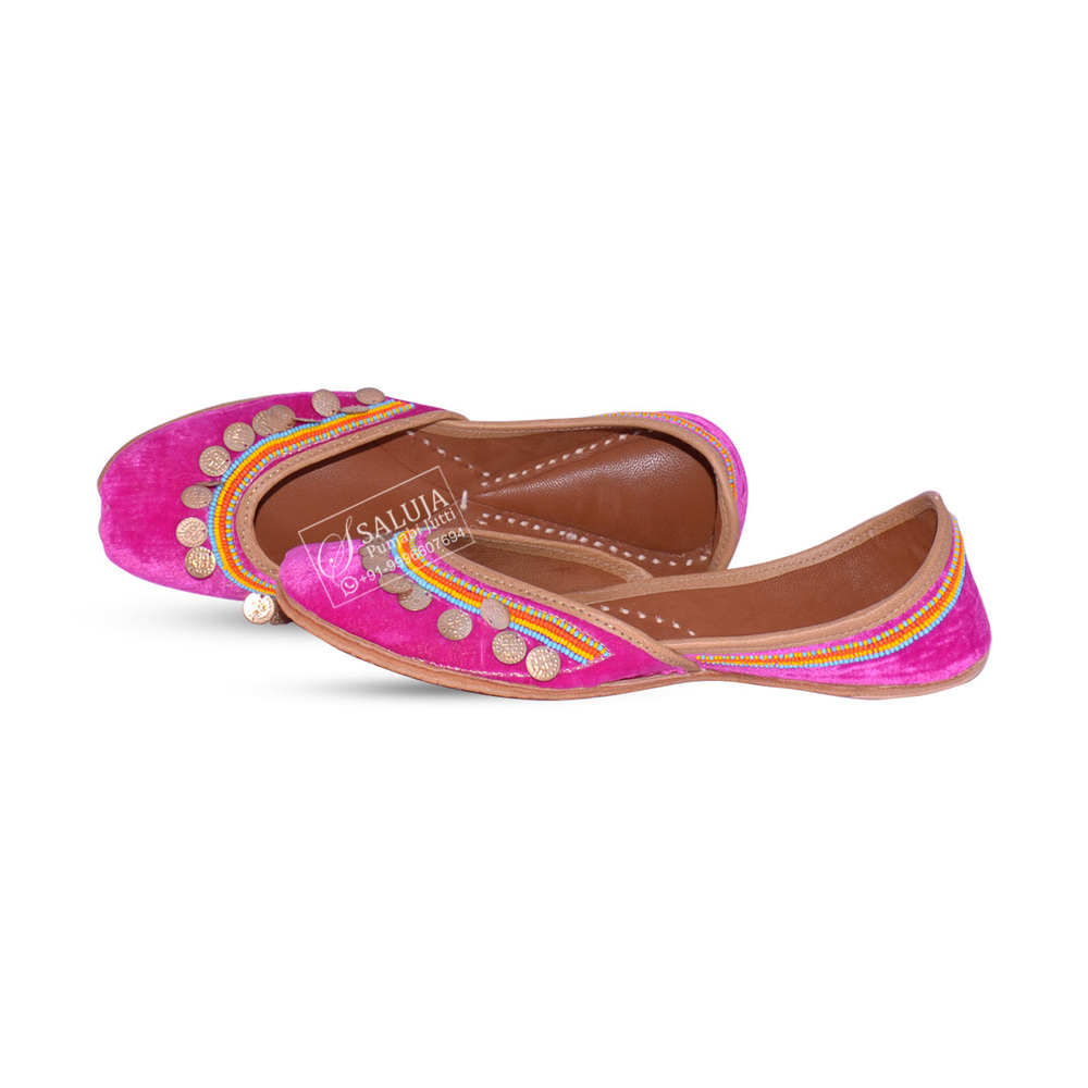 Marjanta Party Wear Punjabi Jutti Sikka Work Blue Color For Woman