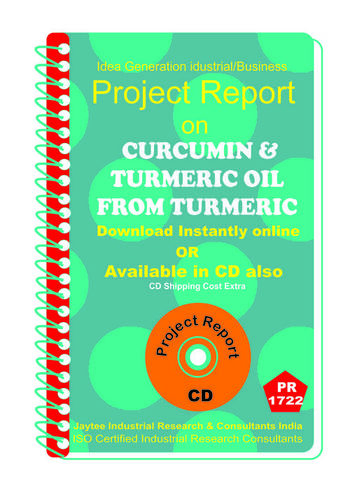 Curcumin and Turmeric Oil from Turmeric manufacturing eBooK