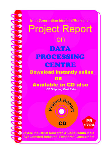 Data Processing centre establishment Project Report eBooK