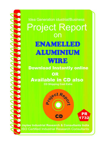 Enamelled Aluminium Wire manufacturing Project Report eBooK
