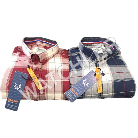 Cotton Casual Checks - Standard Collar, Red & Black Striped Print | Breathable, No Fade, Washable, Available in Sizes S to XXL