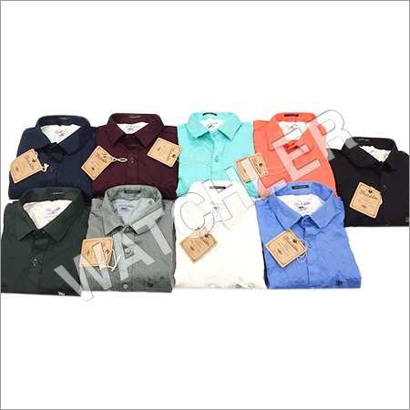 Mens Cotton Plain Shirt - Multicolor, Size Range from XS to XXXL | Breathable, No Fade, Washable