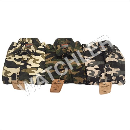 Mens Cargo Military Shirts - Cotton, Sizes L-XXL, Mixed Color Striped Design | Breathable, No Fade, Washable, Pinned Collar