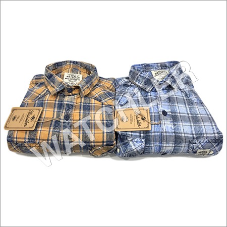Pigment Indigo Cargo Checks Shirt Age Group: 18 To Above