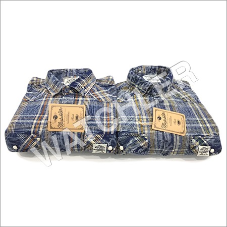 Mens Cotton Checked Cargo Shirt - Size L, M, XL, XXL | Purple Striped, Breathable, No Fade, Washable