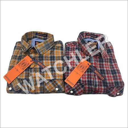 Mens Washing Indigo Check Shirt Age Group: 18 To Above