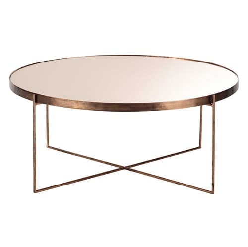 Coffee Table With Copper Finish
