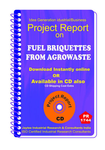 Fuel Briquettes From Agrowaste manufacturing eBook