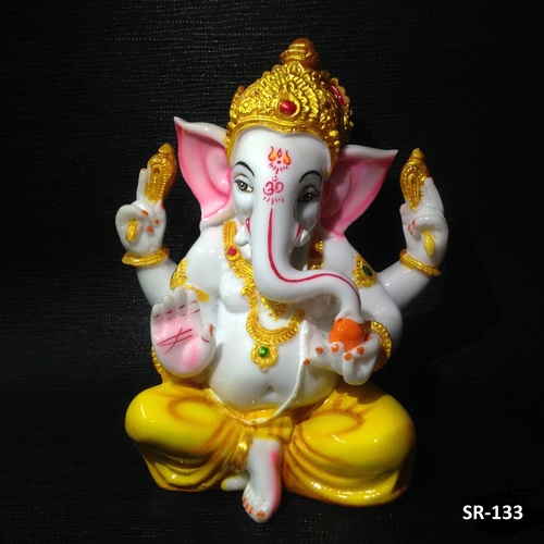 Marble Ganesha Statue Height: 6 Inch (In)