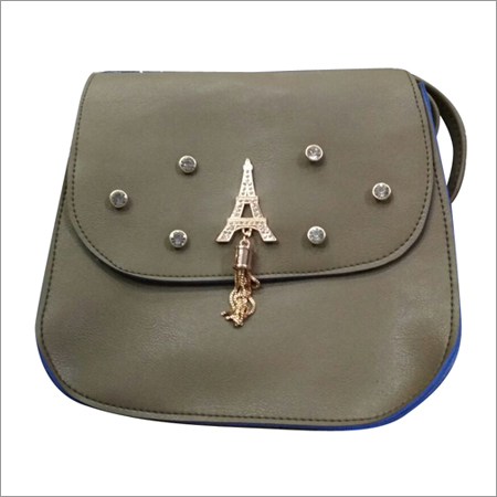 Sling Bag - Genuine Leather, 8x6x3 Inches, Olive Green | Magnetic Clasp, Adjustable Strap, Durable, Trendy Pattern