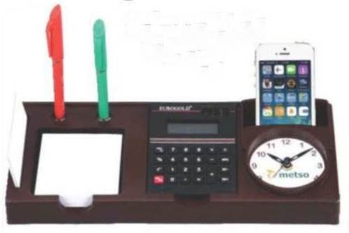 CLOCK WITH PEN HOLDER