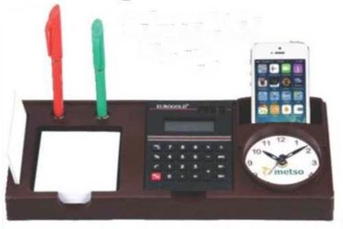 Clock With Pen Holder
