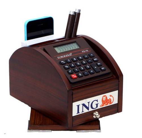 Revolving Pen Stand With Calculator