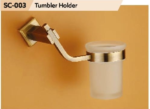 Chrome Finish Brass Tumbler Holder