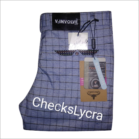 Men's Checks Lycra Pants