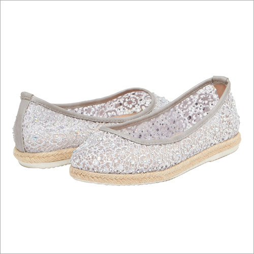 Shimmering Silver Ballerinas
