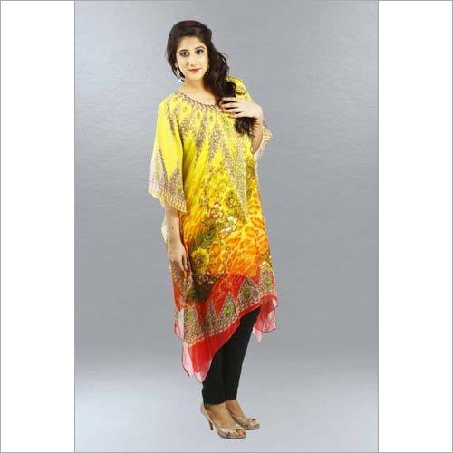 Multicolor Digital Printed Kaftan Kurti