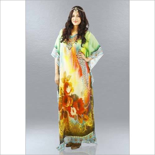 Multicolor Trendy Digital Printed Kaftans