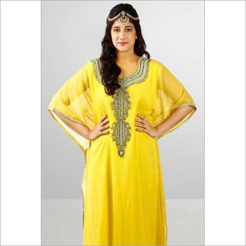 Yellow Kaftan Dress