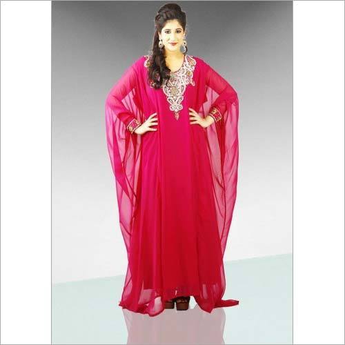 Pink Embroidered Farasha