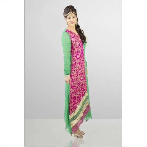 Pink And Green Ladies Designer Jalabiya