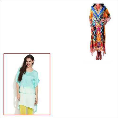 Multicolor Trendy Digital Kaftan For Girls