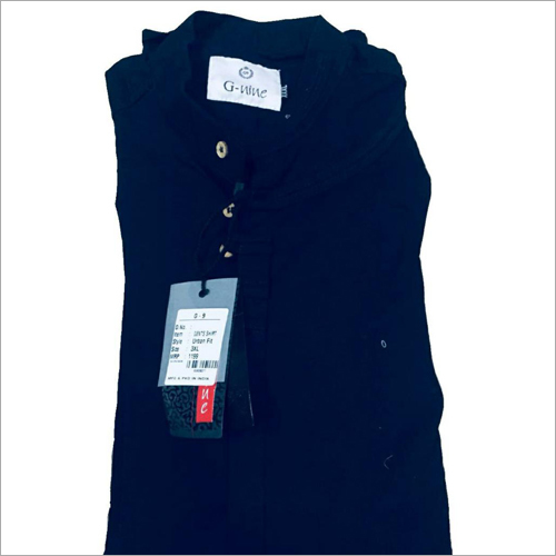 Blue Cotton Casual Shirt