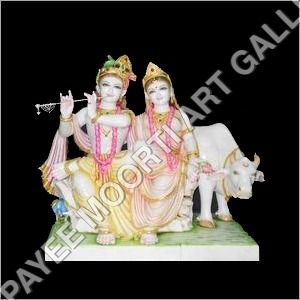 Marble Radha Krishna Statue