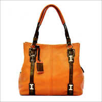 Ladies Orange Color Hand Bag