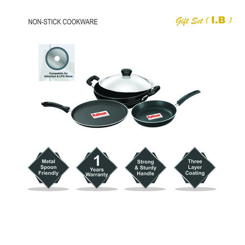 Non Stick Cookware - Durable Forged Aluminum, 10-Piece Set - Scratch Resistant, Heat Efficient, Easy Clean