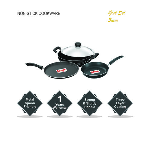 Non Stick Cookware Set - Durable Aluminum Material , Scratch-Resistant and Easy to Clean