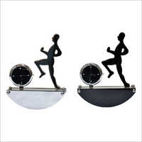 White & Grey Designer Table Clock