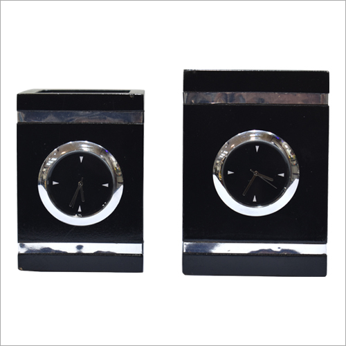 Black Promotional Table Clock