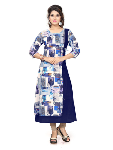 Blue Ladies Cotton Kurtis