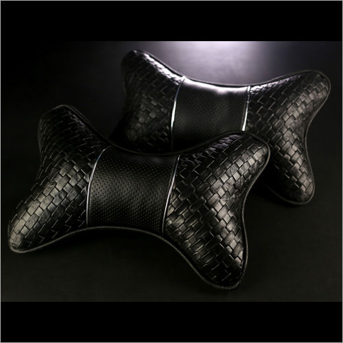 Vegan Leatherites Black Car Pillow