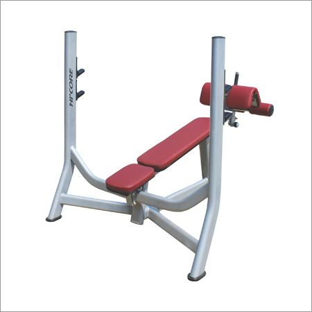 Olympic Decline Bench - Steel Frame, 70x120x100cm, Silver | Adjustable Angle, Back Support, Comfortable Padding, 5cm Padding Thickness, Weight Capacity 300kg