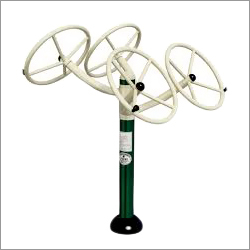 Shoulder Builder 4 Ways (Outdoor) - Steel, 6ft, Green | Four Wheels, Shoulder Strength, Rotation Exercise, Outdoor Fitness