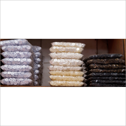 White And Brown Acrylic Shirt Button