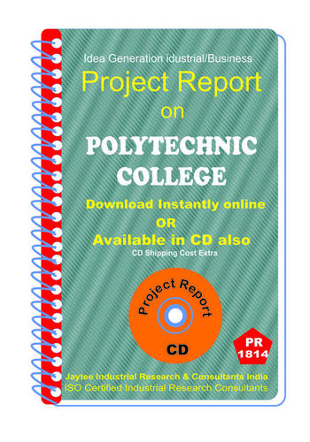 Polytechnic College establishment Project Report eBook