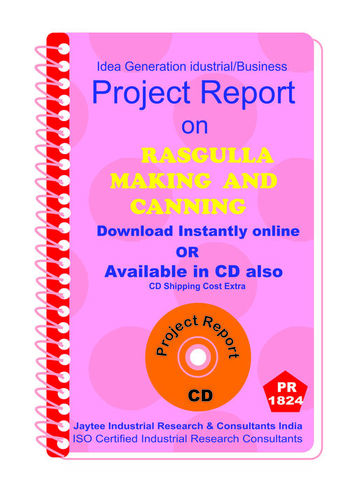 Food Processing Project Reports