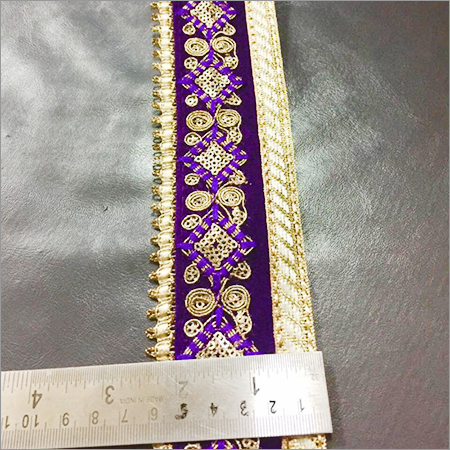 9mm Maharani Lace - Fabric, 9 mm Size | Embroidered Pattern, One Sided Design for Elegant Crafting and Decoration