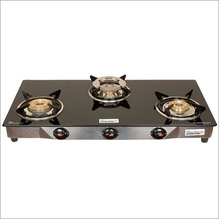 3 Burner Glass Top SS LPG Gas Stove